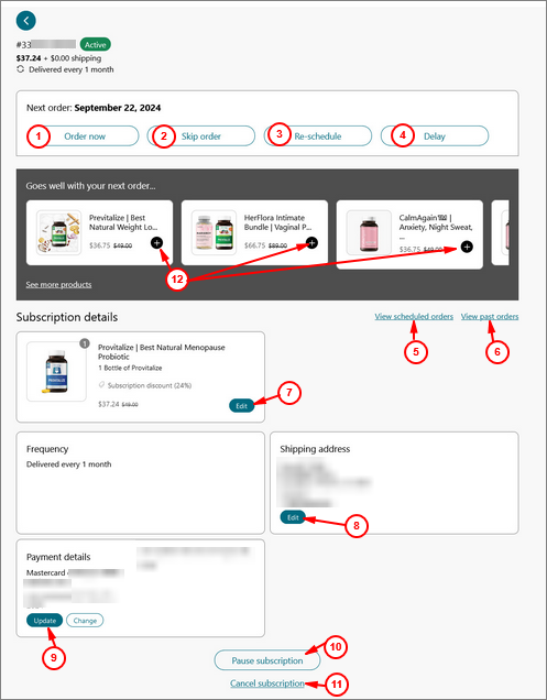 Subscription Details Screenshot