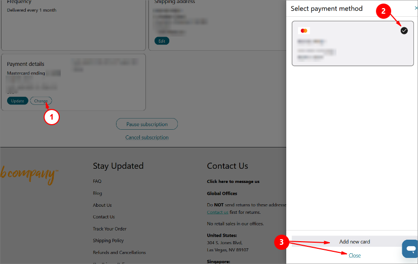 Change Payment Screenshot
